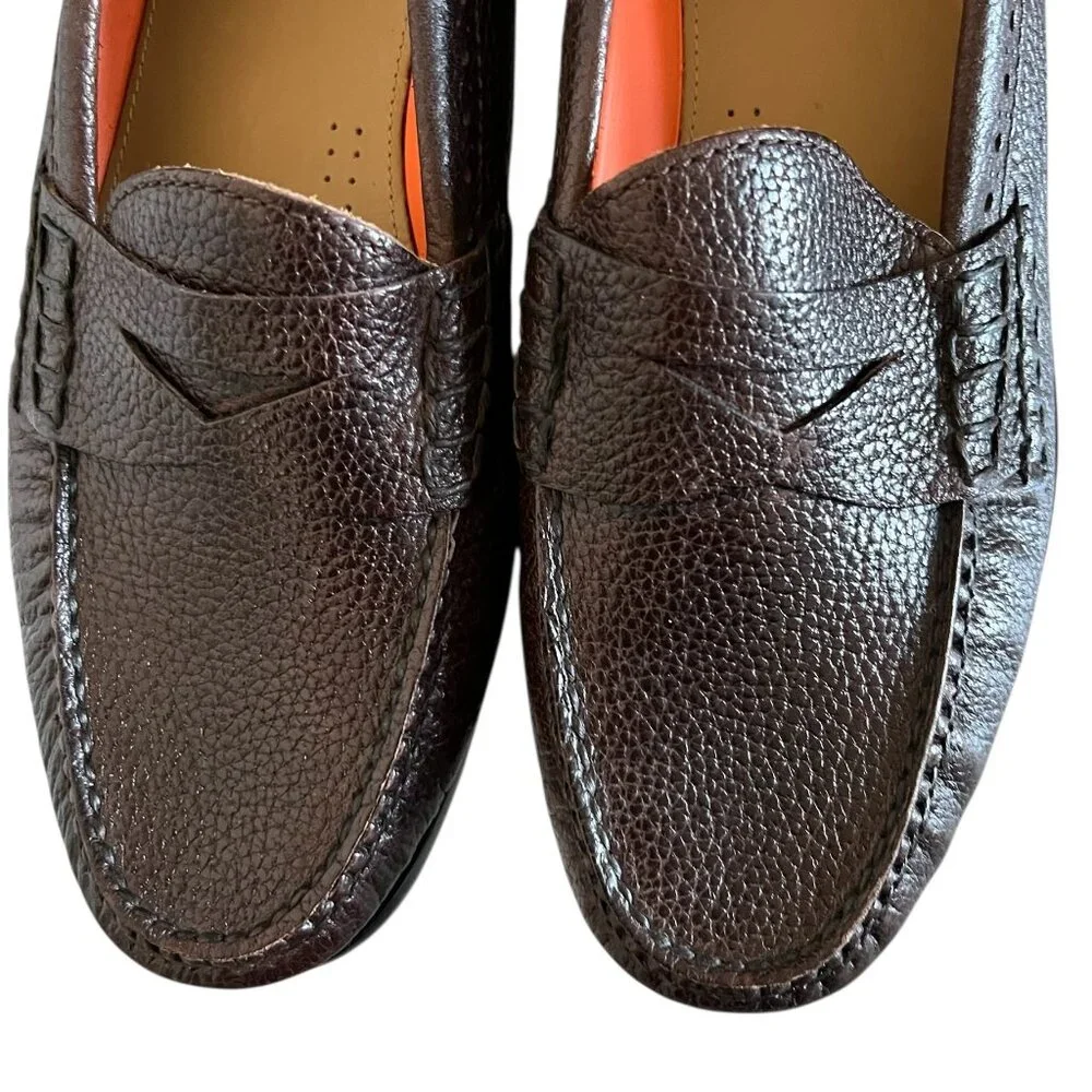Cole Haan Men's NEW Grand O's Maine Pinch Pebbled Leather Loafers Size 9